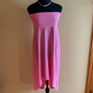 Columbia Cotton Asymmetrical Strapless Sun Dress size M